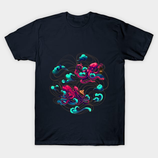 Octopus T-Shirt by Lyara Costa